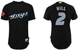 Toronto Blue Jays Aaron Hill #2 Alternate Home Cool Base Black Jerseys (XXL/54)