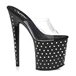 8 Inch High Platform Rhinestone Shoes Sexy Stripper Shoes Spike Heel Open Toe Slide