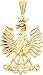 14K Yellow Gold Polish Eagle Charm Poland Symbol New Image