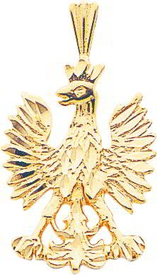 14K Yellow Gold Poland Eagle Charm