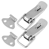 uxcell パッチン錠 トグルラッチ　掛け金　スプリング掛け　ステンレス鋼製　シルバートーン　長さ44mm　2個