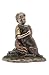 Boy With Labrador Retriever Puppy Statue, Bronze Powder Cast 4 7/8-in