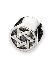 Sterling Silver Star of David Charm Bead Fits Pandora Chamilia Biagi Bracelet
