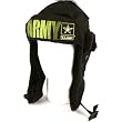 US Army Winter Faux Fur Trooper Trapper Ski Earflap Aviator Cap Hat Black