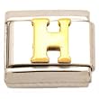 "H" Italian Charm Gold Plated 9mm