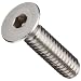 18-8 Stainless Steel Socket Cap Screw, Flat Head, Internal Hex Drive, Meets DIN 7991, 20mm Length, Fully Threaded, M4-0.70 Metric Coarse Threads (Pack of 100)