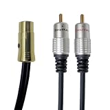 High Quality Audio DIN 5-Pin Plug to Stereo RCA Phono Plugs "Playback" Lead - 1.5mby AudioSpares