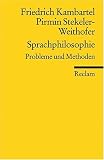 Produkt-Bild: Sprachphilosophie: Probleme und Methoden