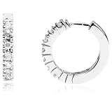 10k White Gold Diamond Hoop Earrings (1 4 cttw, H-I Color, I2-I3 Clarity)