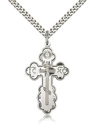 St. Olga Cross Pendant, Sterling Silver