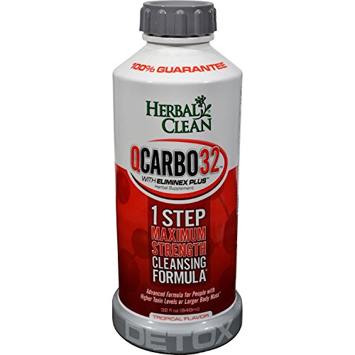 B.N.G. HERBAL CLEAN QCARBO LIQ,DETOX,TROPICAL, 32 FZ(pack of 2)