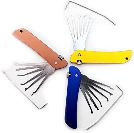 Teefy Portable Folding Jackknife Single Hook Picks Locksmith Lock Training Tool