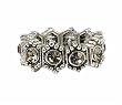 Ring - R63 - Swarovski (tm) Crystal Stretch - Size Lg ~ Black Diamond (Gray / Grey)
