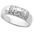 14K White Gold Diamond Ring - 0.10 Ct.