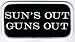 Sun's Out Guns Out Patch Embroidered Iron-On Weightlifting Emblem Muscular Biceps Nametag