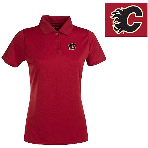 Antigua Calgary Flames Women's Exceed Polo Shirt Extra Large