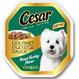 Cesar Gourmet Filets In Sauce Canine Cuisine Roast Turkey Flavor (24/3.5-oz cans)
