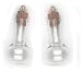 MINIATURE GLASS BOTTLE with STOPPER and LOOPS -lab/scientific