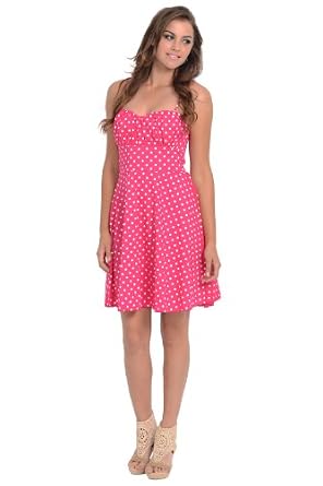 50's Retro Rockabilly Polkadot Dress Sundress at Amazon Women’s
