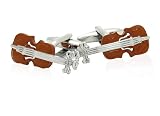 Wood Violin Cufflinks With Gift Box