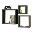 Black Painted Wall Cubbies - Set of 3