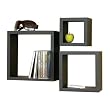 Black Painted Wall Cubbies - Set of 3