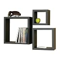 Black Painted Wall Cubbies - Set of 3