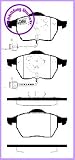 Produkt-Bild: Bremsbel&auml;ge vorne AUDI A6 (4F2) - 2.7 TDI