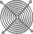 80mm Black Fan Grill / Guard