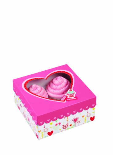 Wilton 415-0576 3-Pack Valentine 4-Cavity Smiles Cupcake Box