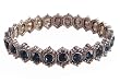 Bracelet - B254 - Swarovski (tm) Crystal Stones - Lace Style - Stretch ~ Montana Blue (Dark Denim)
