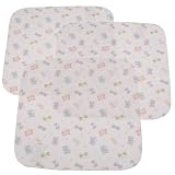 Carters Keep Me Dry Flannel Lap Pads, Butterfly, 3 Pack