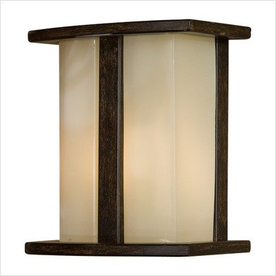 Minka Lighting Lona 1 Light Indoor,Outdoor Wall Mount The Great Outdoors in Iron Oxide with Vanilla Glass
