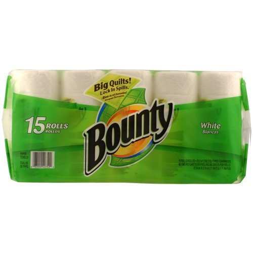 Bounty Paper Towels, White, 15-Count Package