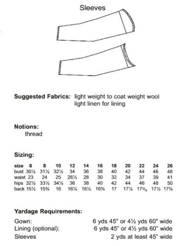 15th Century Women's Kirtle & Sleeves Pattern