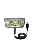  : Coiled Power Hot Sync and Charge USB Data Cable w/ Tip Exchange for the Nickelodean Spongebob Squarepants Multimedia Player - Gomadic Brand
