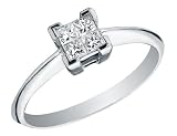 Princess Cut Diamond Ring 1/4 Carat (ctw) in 14K White Gold