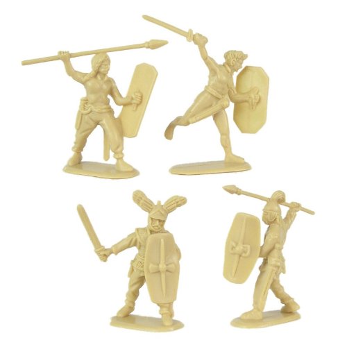  Gallic Warband Plastic Army Men: 16 piece set of 54mm Figures - 1:32 scale