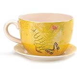 Large Garden Butterfly Teacup Planter