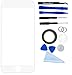 MMOBIEL Front Glass for iPhone 6 Plus / 6S Plus Series (White) Display Touchscreen incl Tool Kit / Pre-cut Sticker / Tweezers / Roll of 2mm Adhesive Tape / Suction Cup / Metal Wire / cleaning cloth