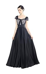 Cap Sleeves Chiffon/Polyester Lace Mesh Draped Evening Dress/Mother-of-the-Bride Dress/Party Dress/Wedding Dress 