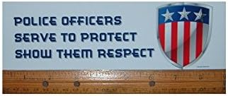 Support Police Bumper Sticker Weatherproof 9 x 3