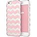iPhone 6 Plus Case, ESR The Beat Series Protective Case Bumper[Scratch-Resistant] Translucent Hard Back Cover with Clear and Pink Chevron Pattern for 5.5 inches iPhone 6 Plus (Pink Wave Music)