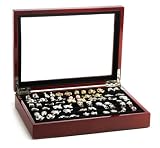 Classic Cufflinks Collector's Storage Case Mahogany Oak