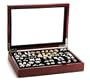 Classic Cufflinks Collector's Storage Case Mahogany Oak