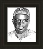 Los Angeles Dodgers Framed Jackie Robinson Brooklyn Dodgers Lithograph MLB Baseball