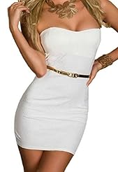 Sexy Strapless Bandeau Neck Floral Print Vintage Jacquard Cocktail Polyester Bodycon Dress/Party Dress/Mini Dress 