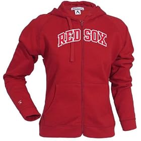 Boston Red Sox Women's Applique Full Zip Hoody by Antigua - Red Extra Large