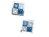 0.85 cttw Genuine Sapphire Earrings in 18k White Gold LIFETIME WARRANTY - B00027CXYC