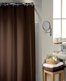 Kitchen & Housewares : Chocolate Water Repellent Polyester Shower Curtain Including 12 Curtain Rings